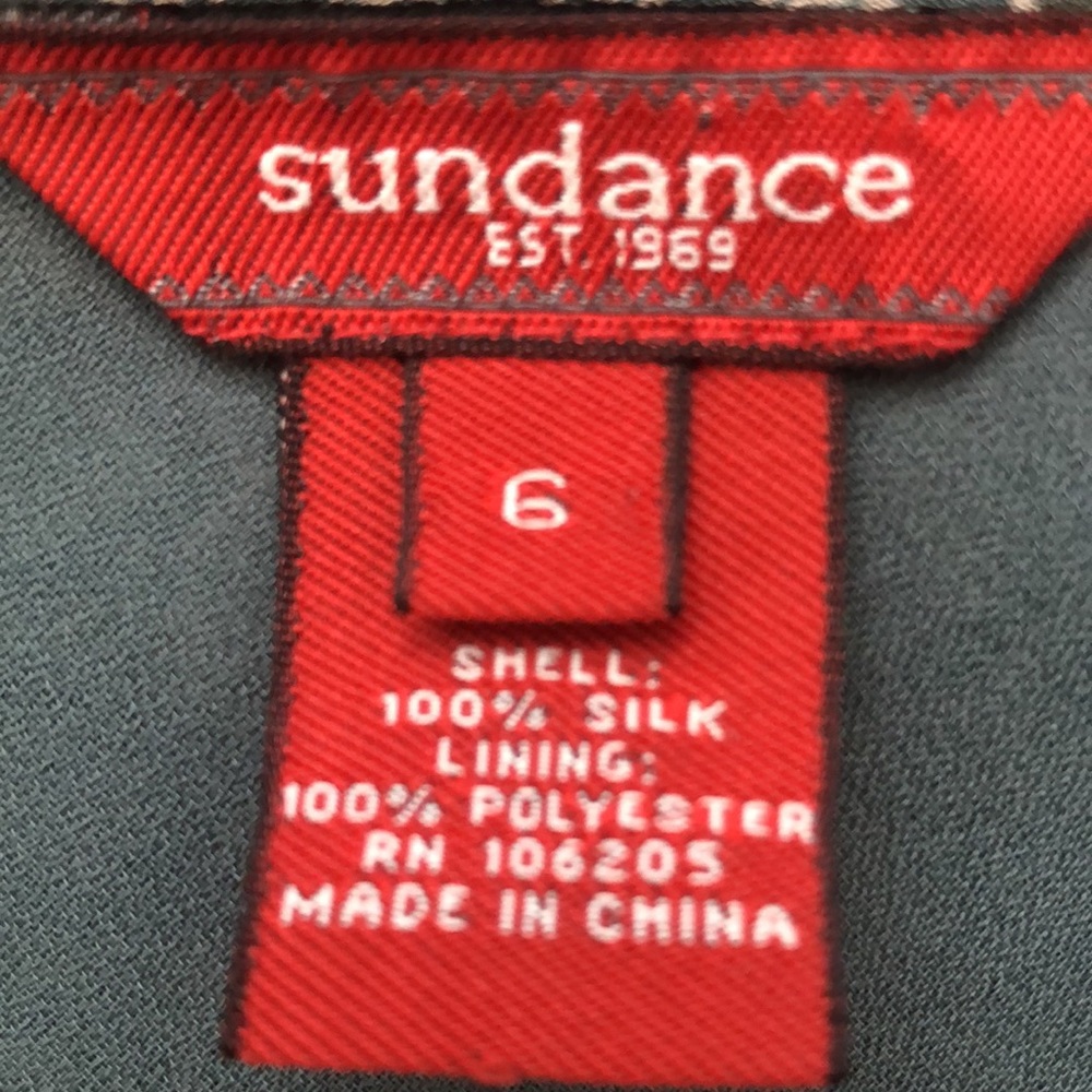 Sundance 100% Silk A line Full Skirt Sz 6 - Picture 6 of 7